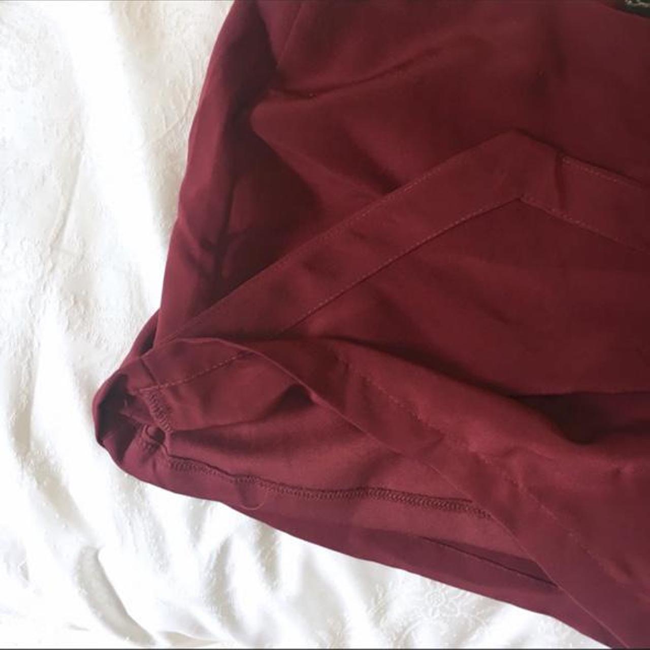 maroon burgundy skort with zipper Super flattering!... - Depop