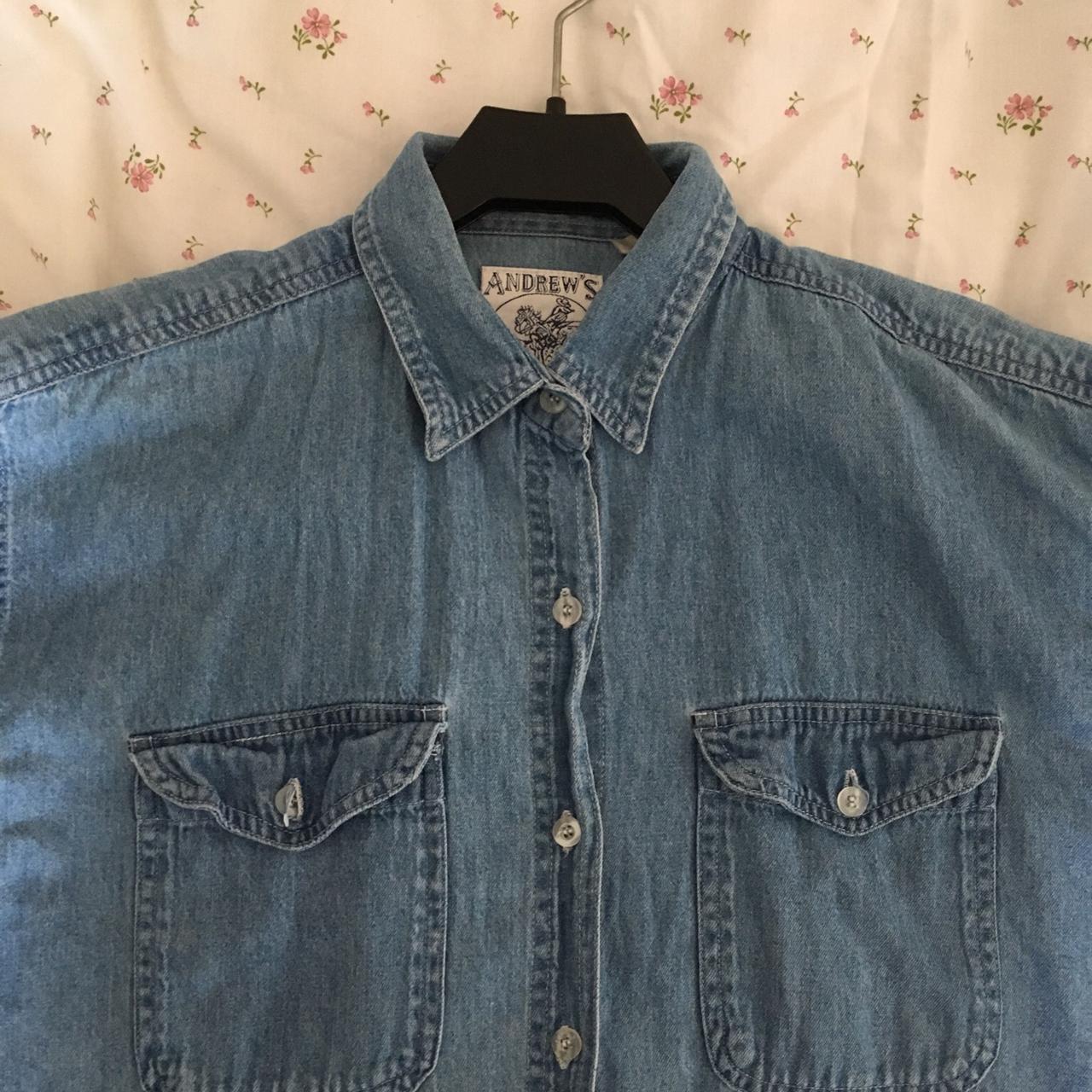 Andrew’s Blues denim shirt. Really nice fit and... - Depop