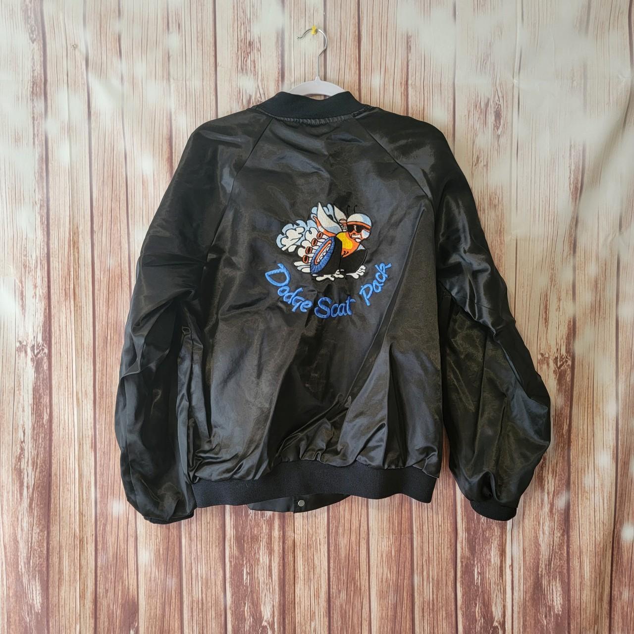 Vintage WestArk World Of Outlaws Car Racing shops Black Satin Bomber Jacket Mens Sz L