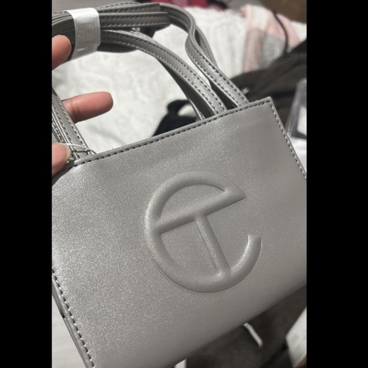 Genuine Grey mini Telfar bag! Purchased in May, only... - Depop