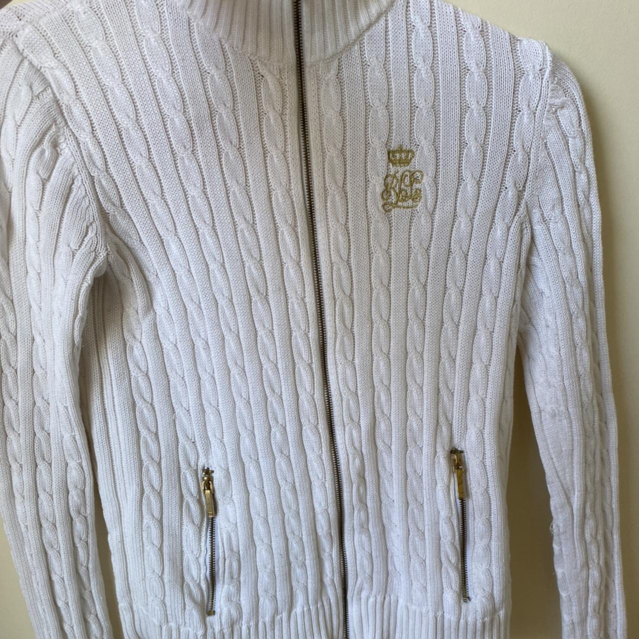 Ralph Lauren Women's White Cardigan | Depop