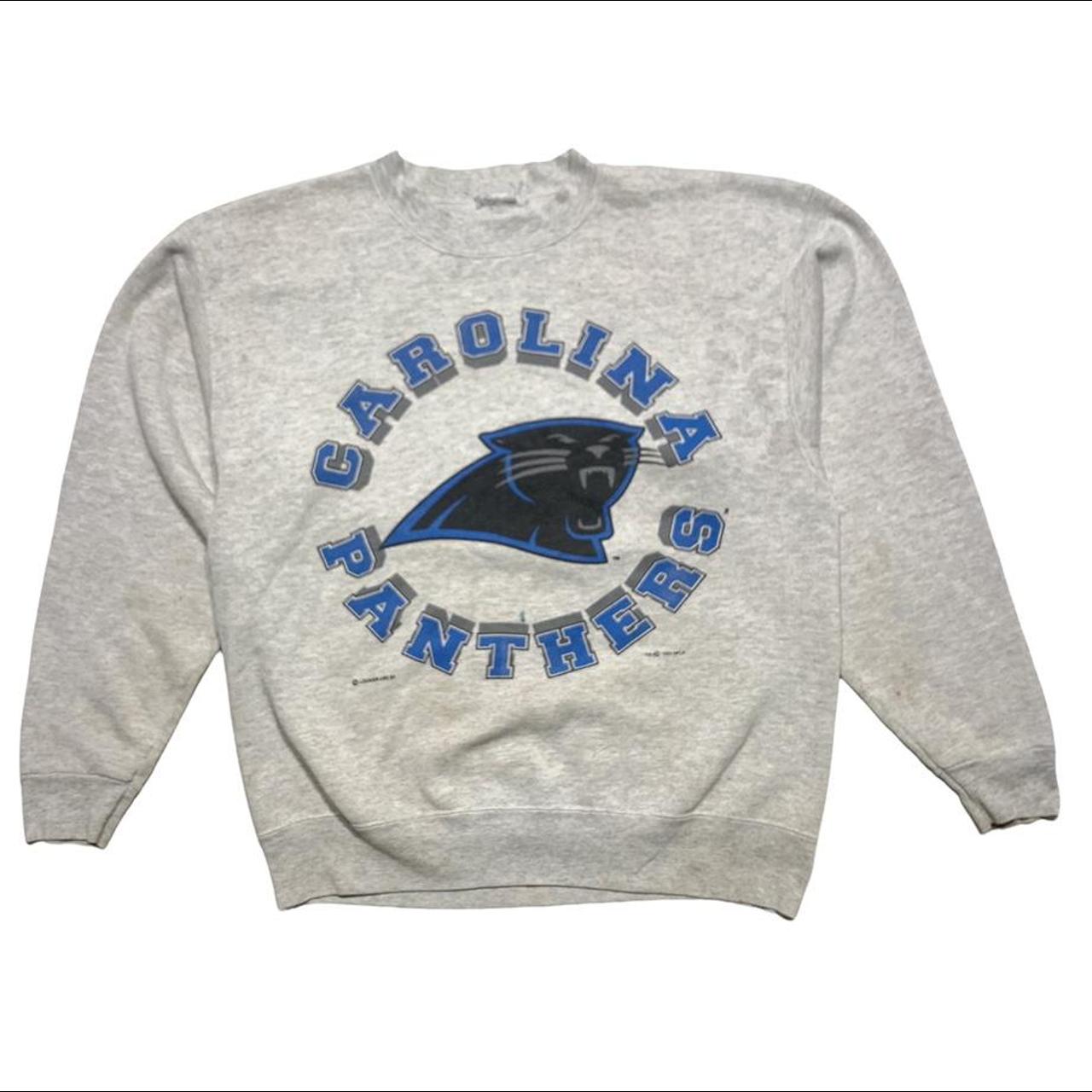 Vintage 90s Sweatshirt Carolina PANTHERS Nfl Football Black