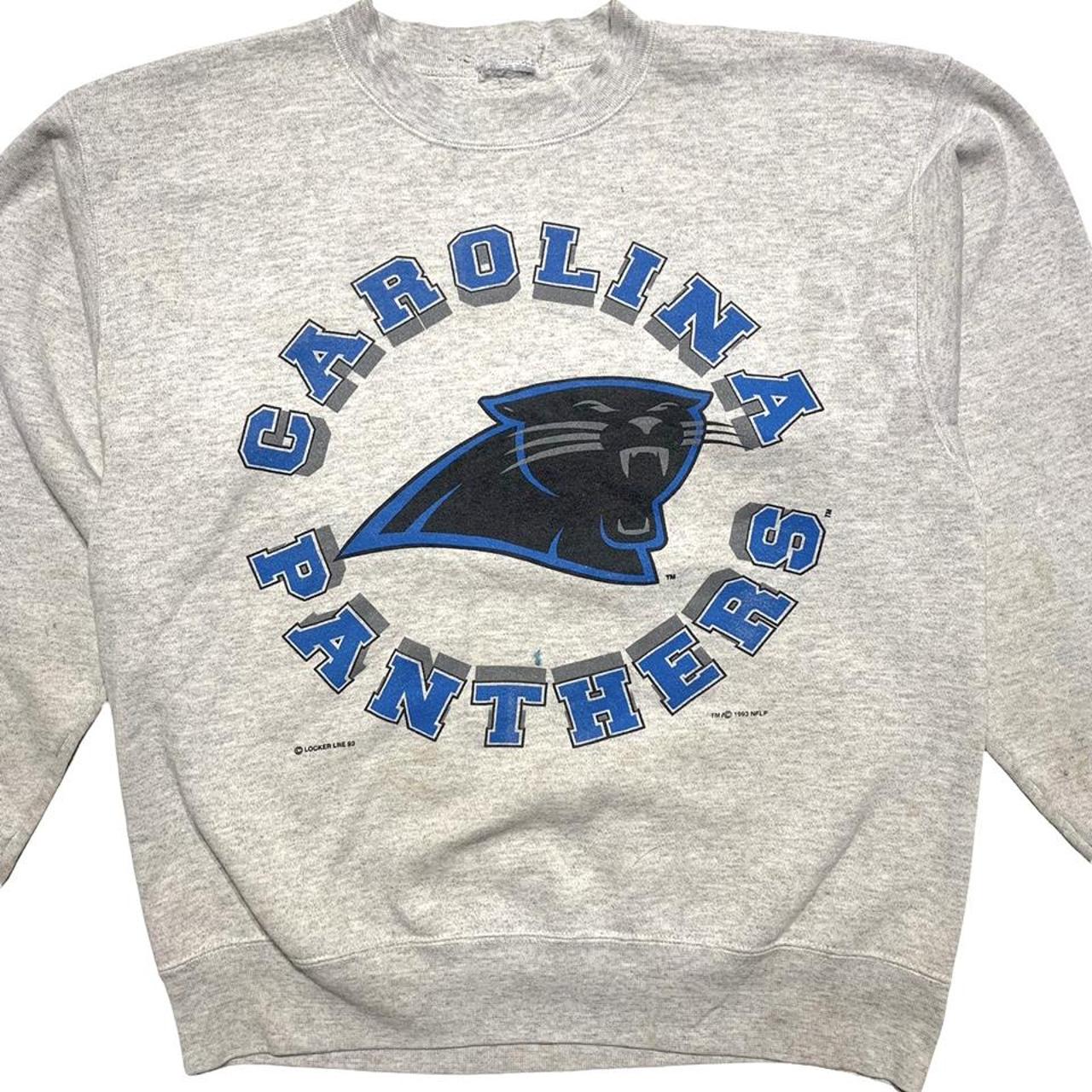 Vintage 90s Sweatshirt Carolina PANTHERS Nfl Football Black