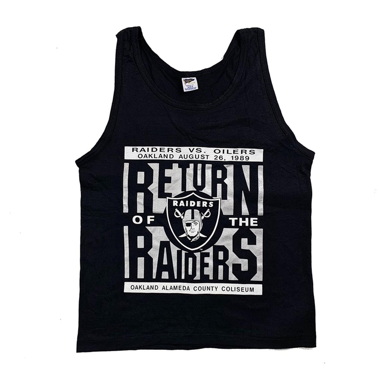 Vintage Raiders Tank Top 1980s Black Football T-shirt -   Denmark