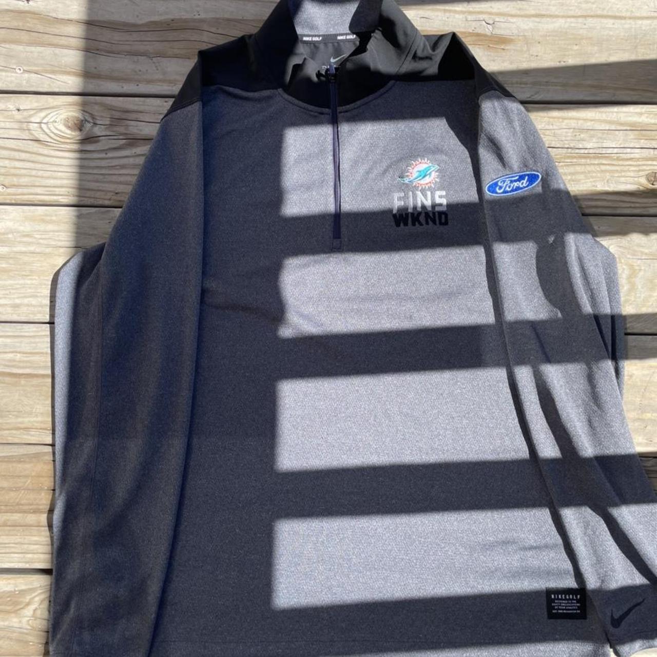 Nike Golf Pullover Miami Dolphin edition Gently used - Depop