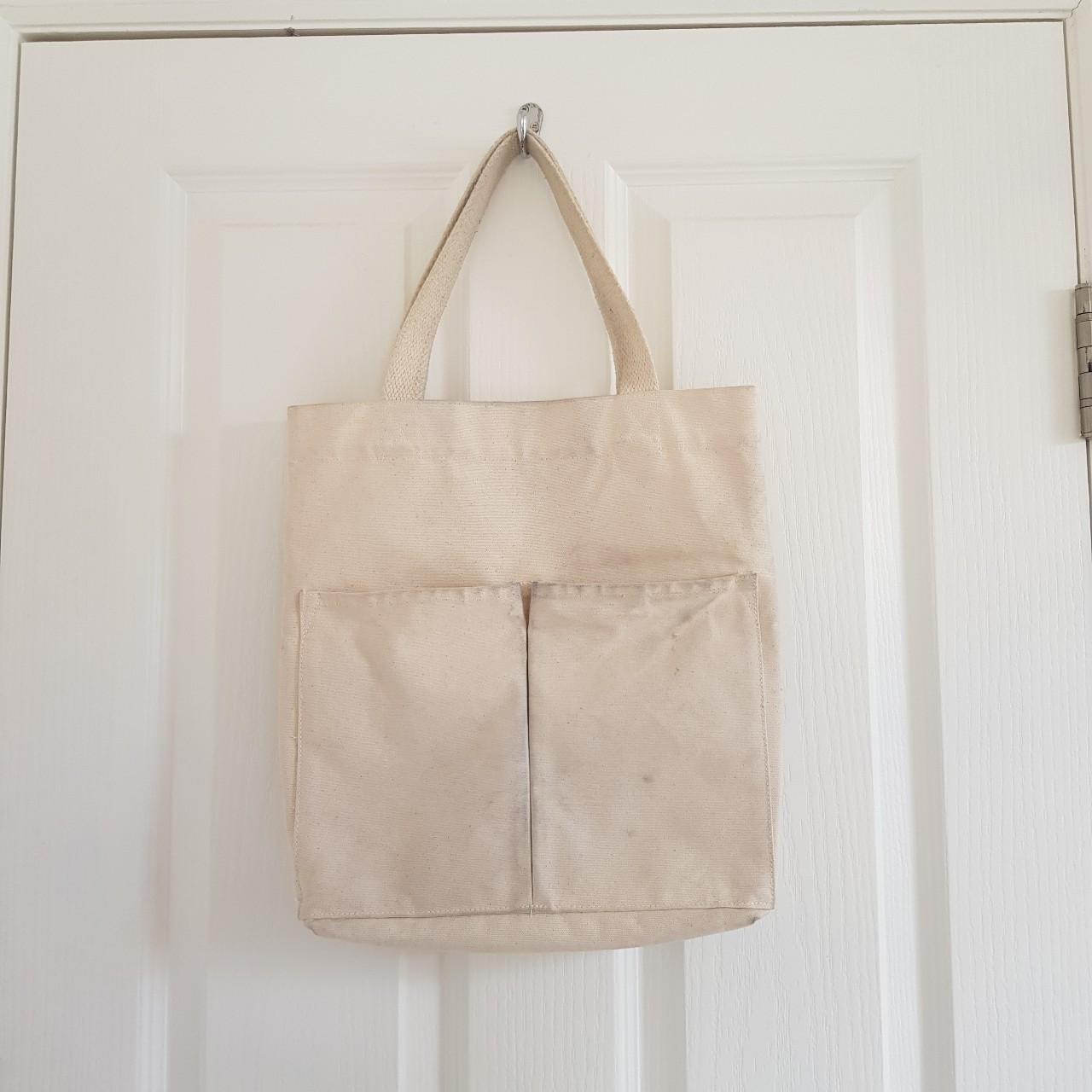 Product Image 1 - White/beige Muji Tote Bag. High