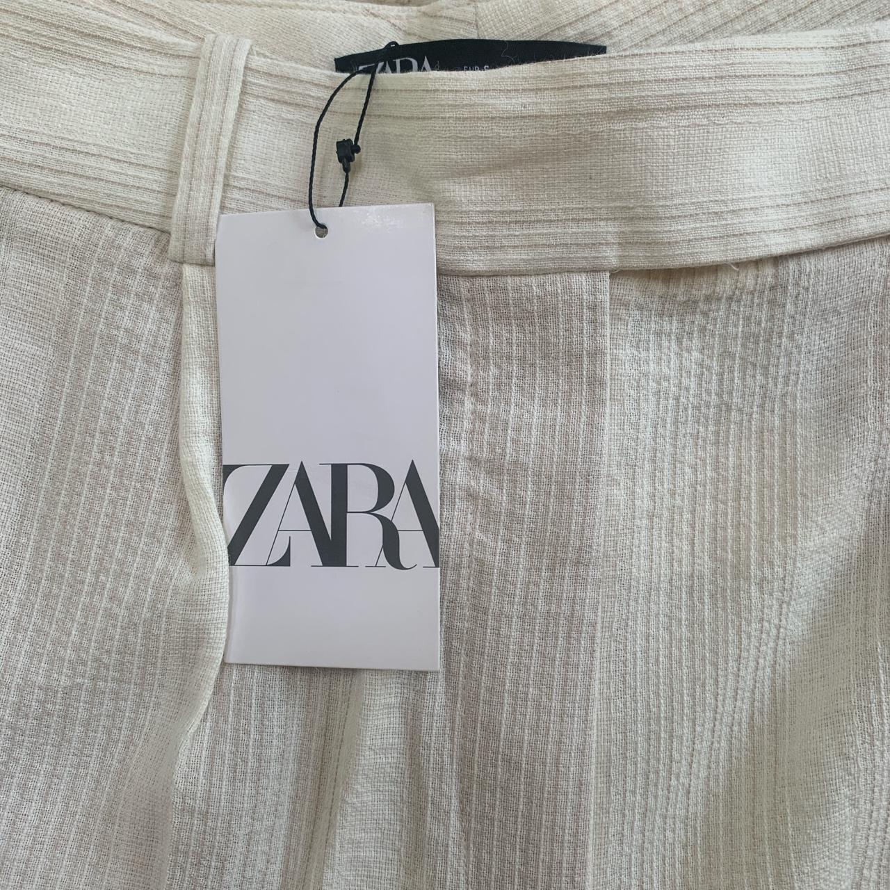 Zara Women's Cream Trousers Depop