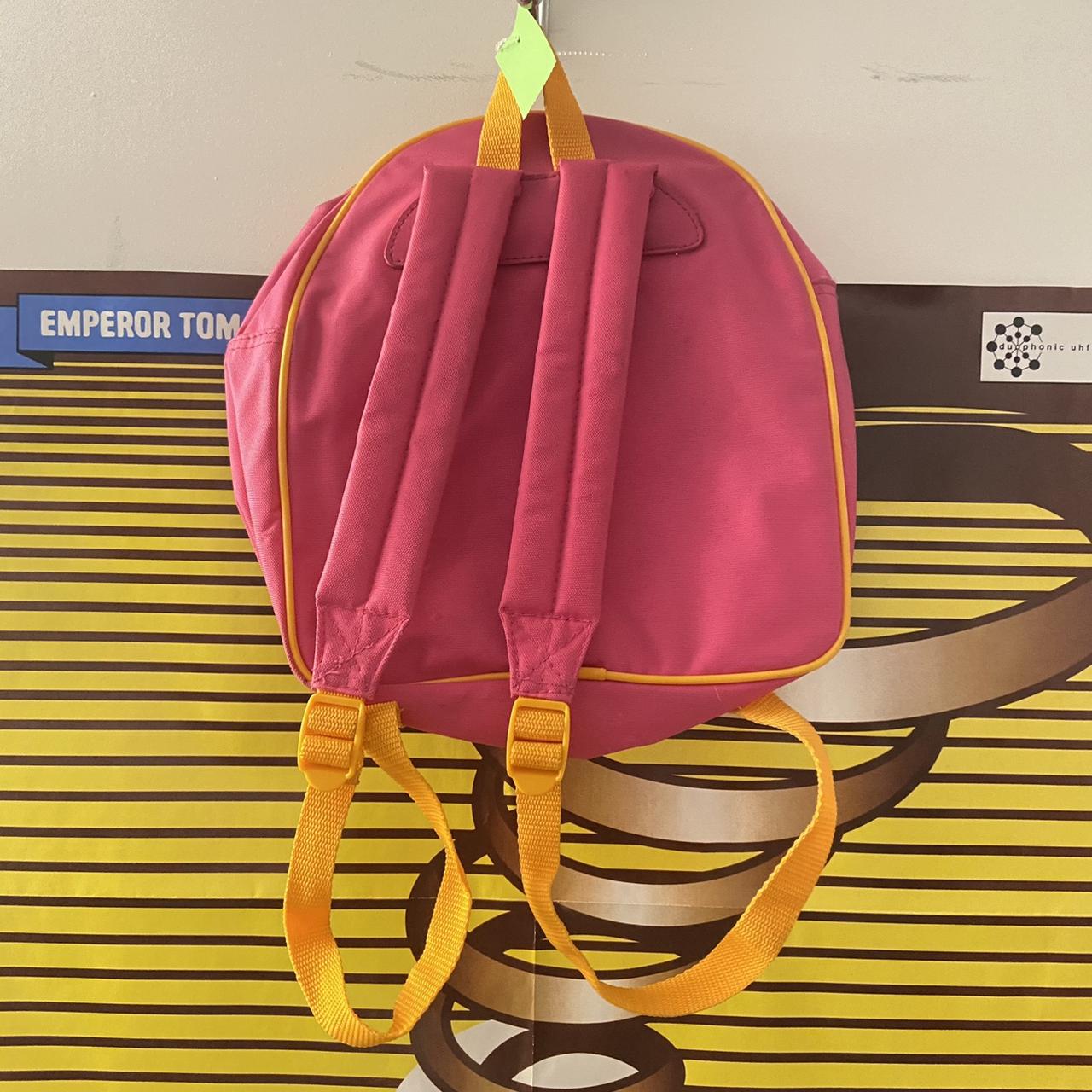 Super cute Pink mini backpack, has a colorful heart - Depop
