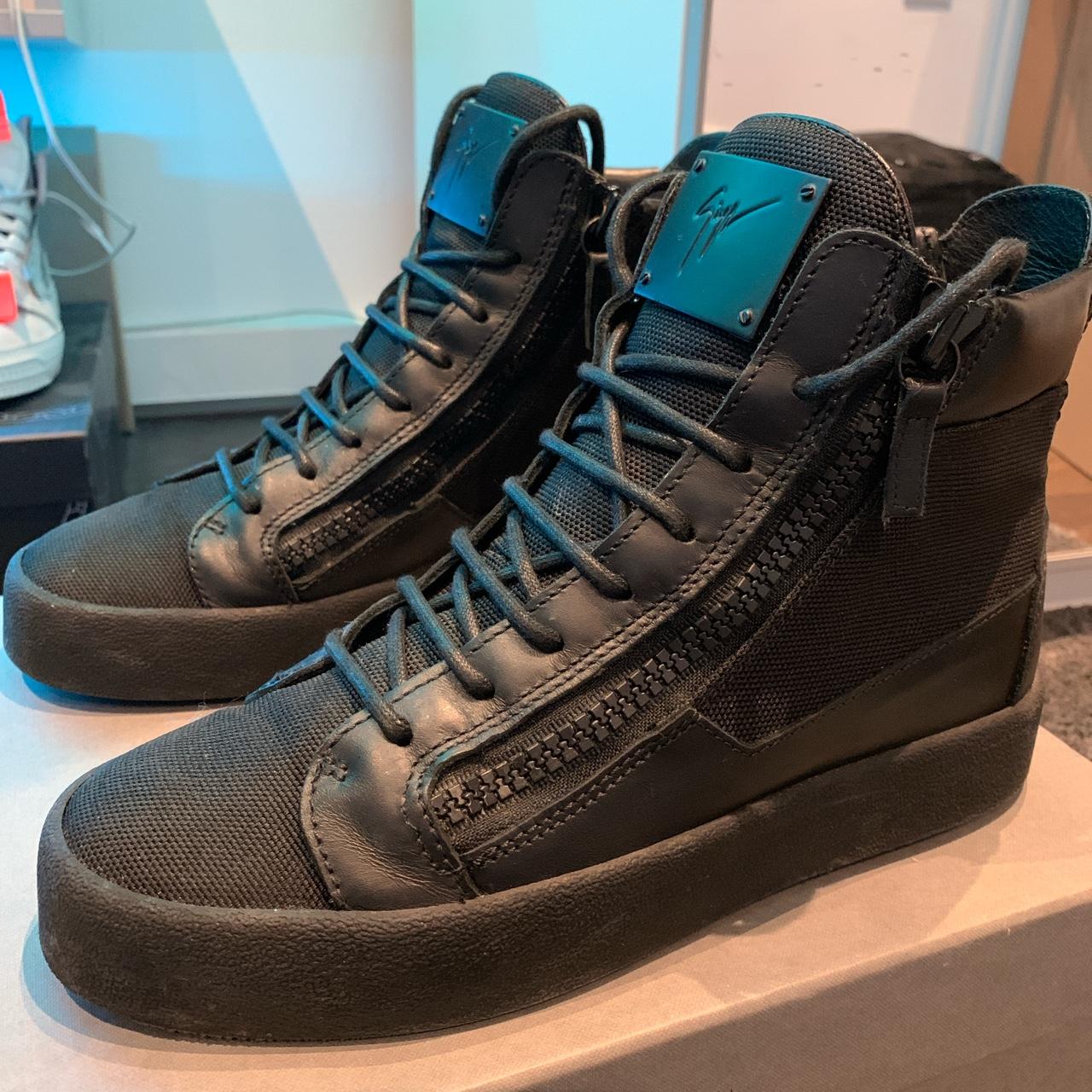 Giuseppe Zanotti Snake-Embossed Leather Mid-top Zip - Depop