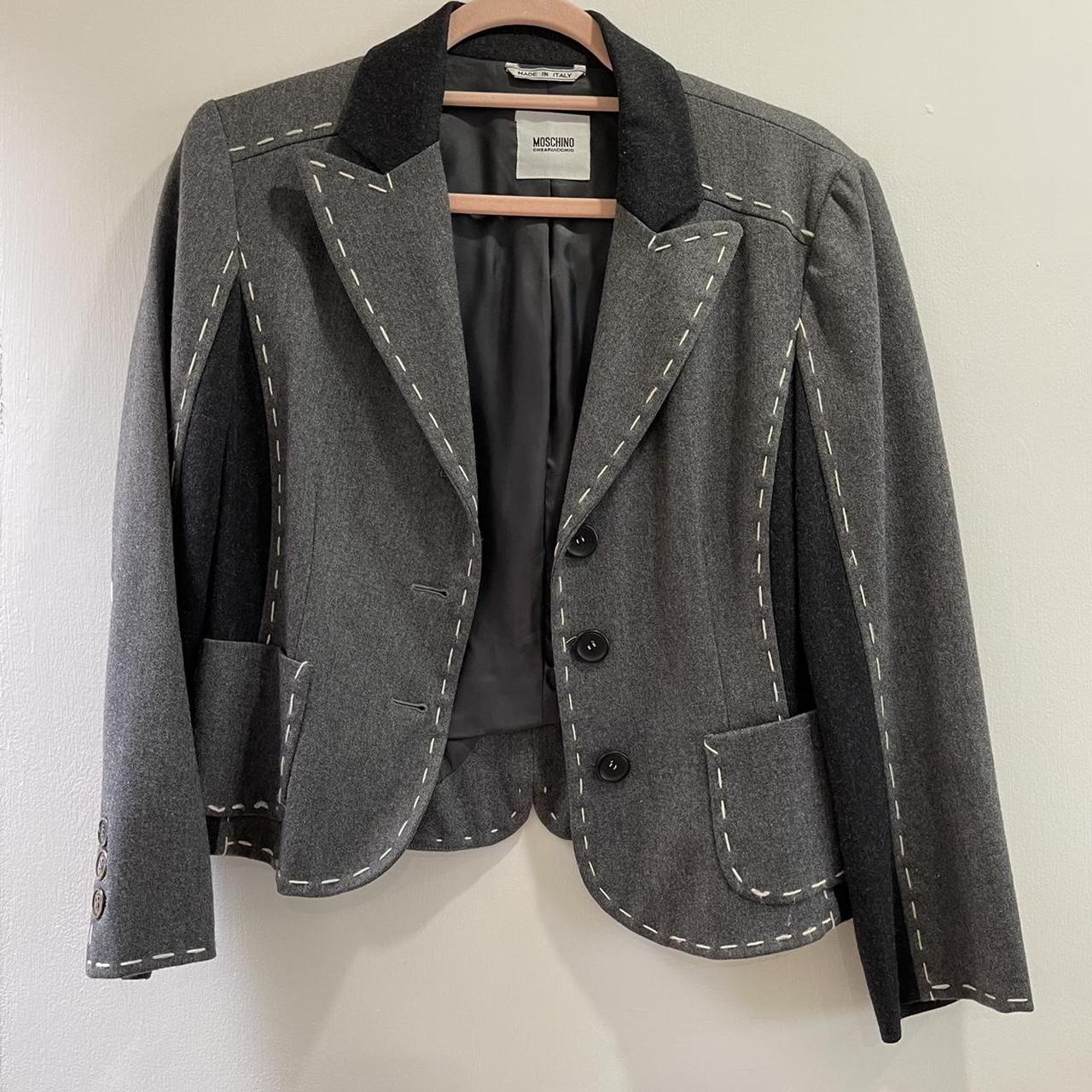 Moschino Cheap & Chic Women's Grey and Black Jacket