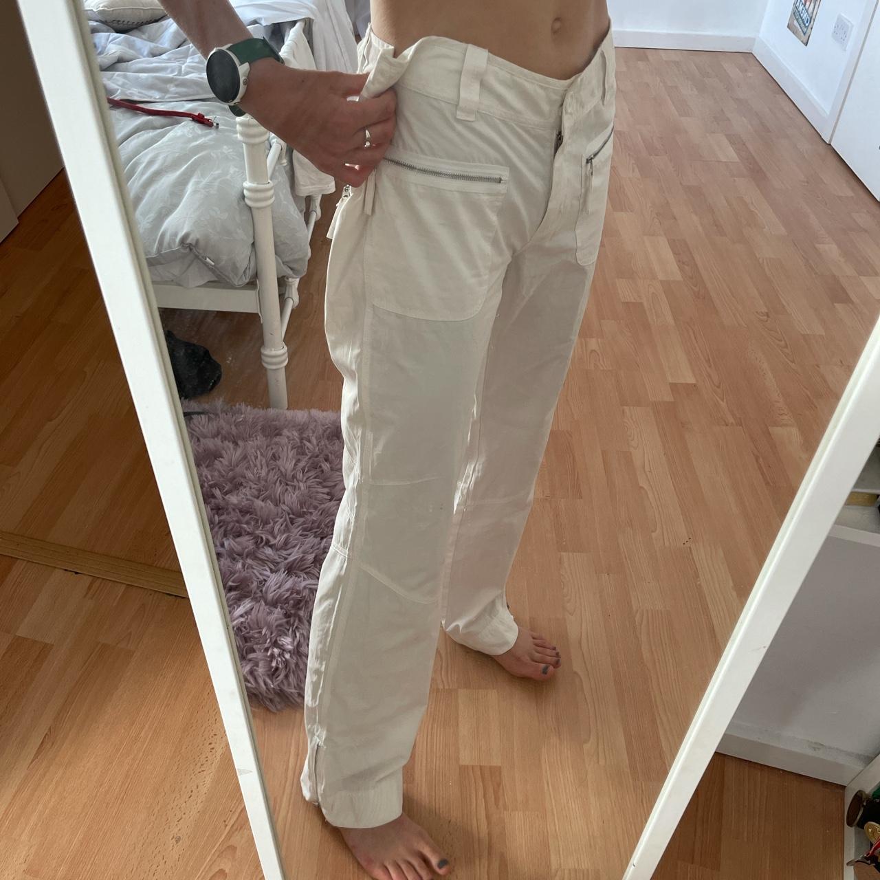 Principles cute white low rise trousers loose leg... Depop
