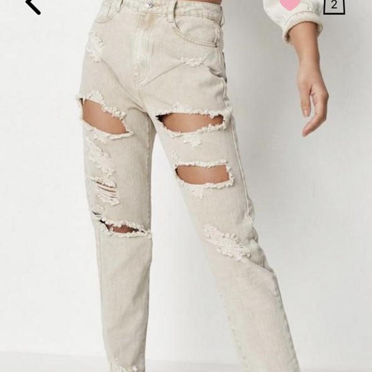 Missguided sand deals mom jeans