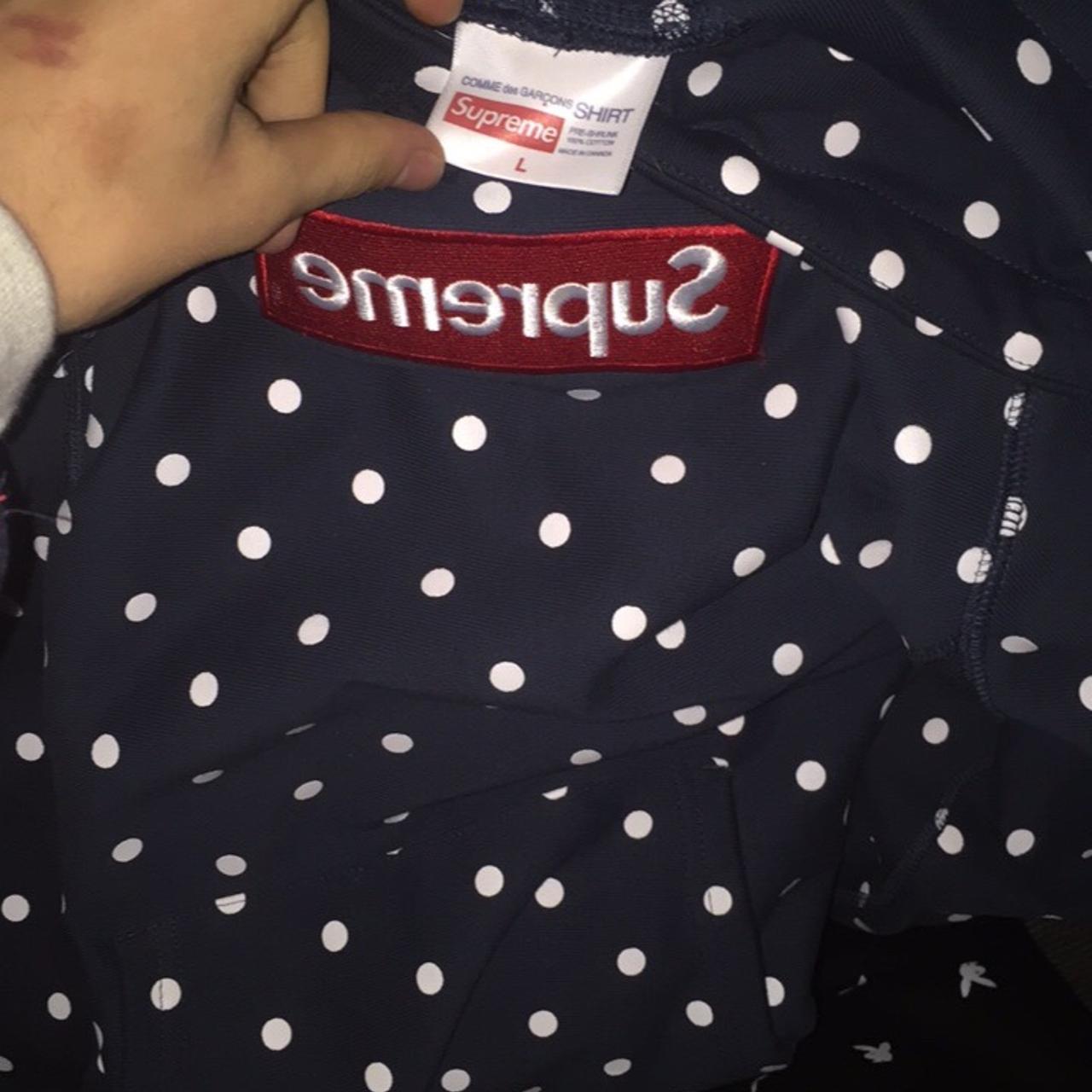 Supreme x cdg polka dot clearance hoodie