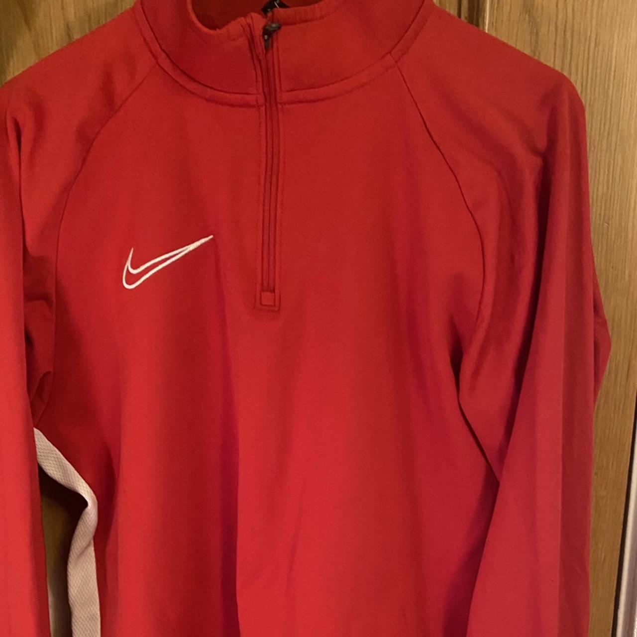 red quarter zip nike