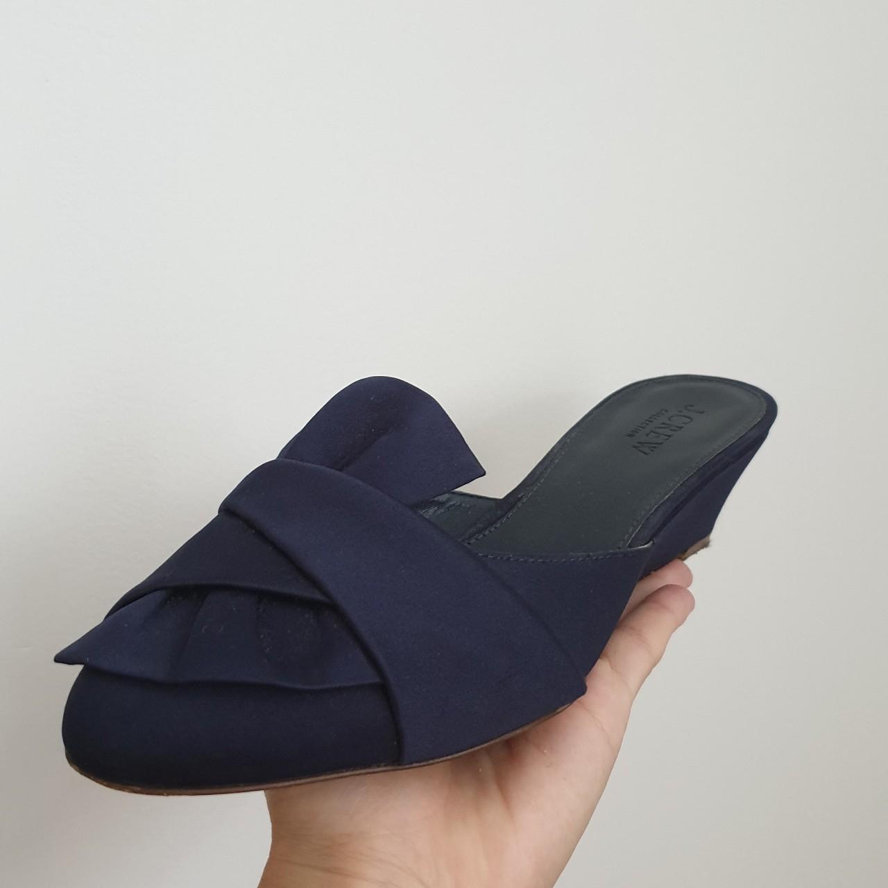 J.Crew Women's Navy Slides Depop
