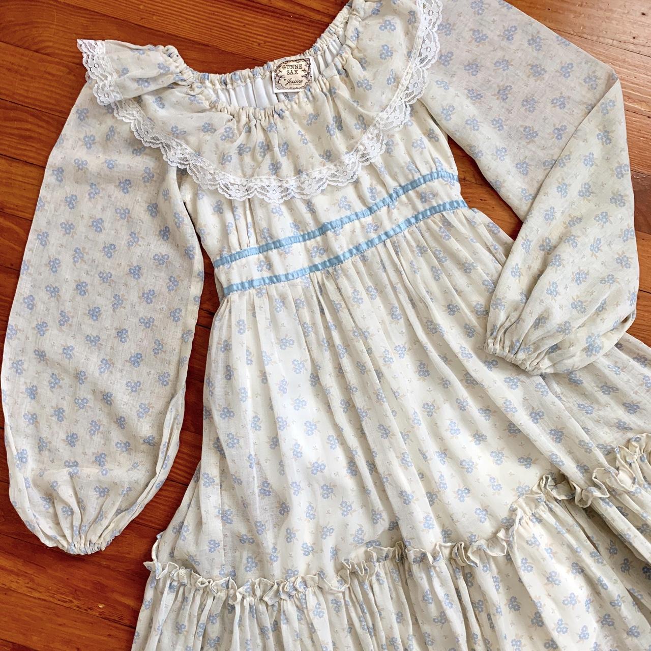 Vintage Floral Gunne Sax Dress S Depop