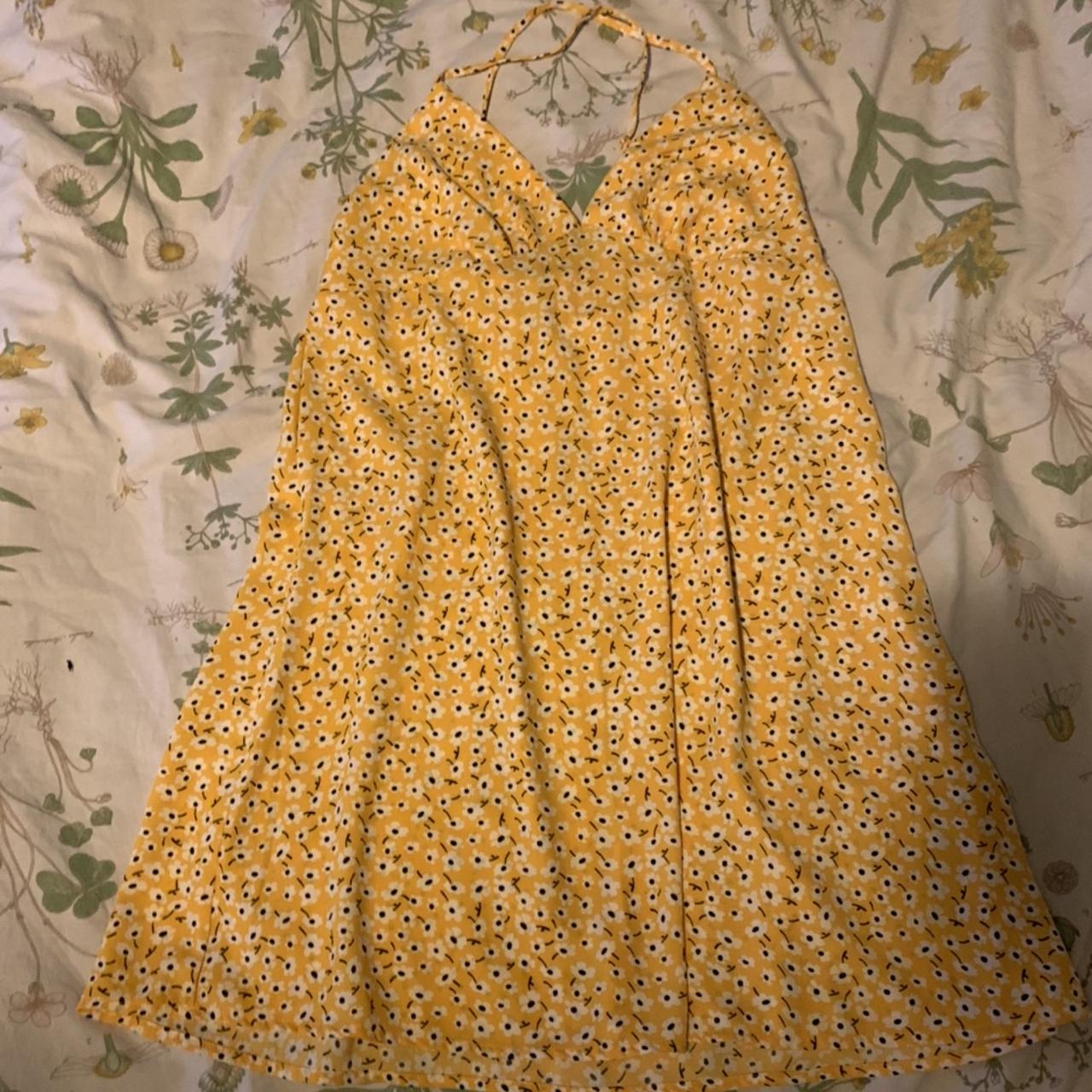 Strappy Sunflower Dress - Depop