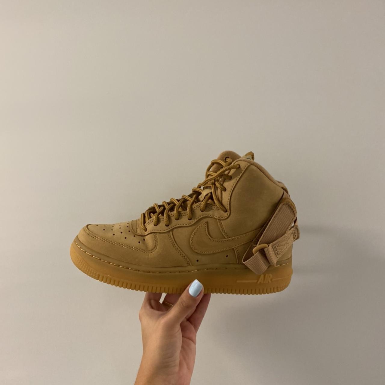 Nike Air Force 1 High LV8 3 Shoes in Wheat/Gum Light - Depop