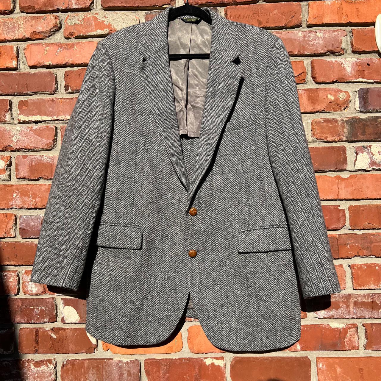 Harris Tweed vintage wool blazer 100% Pure Scottish... - Depop