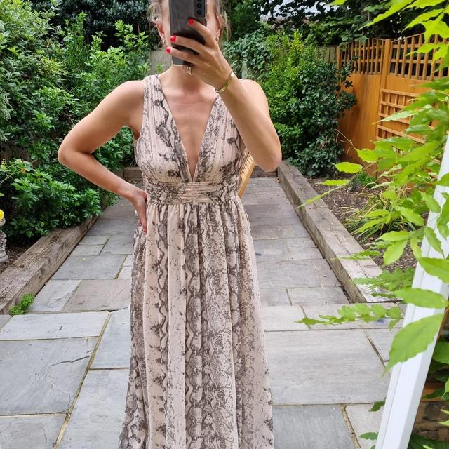 H and m top snake print dress