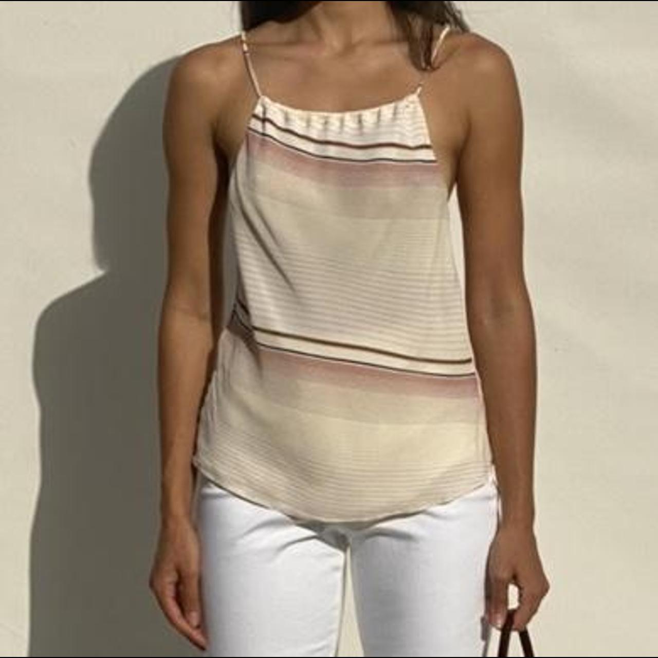 Cue Women's Cream and Brown Vest