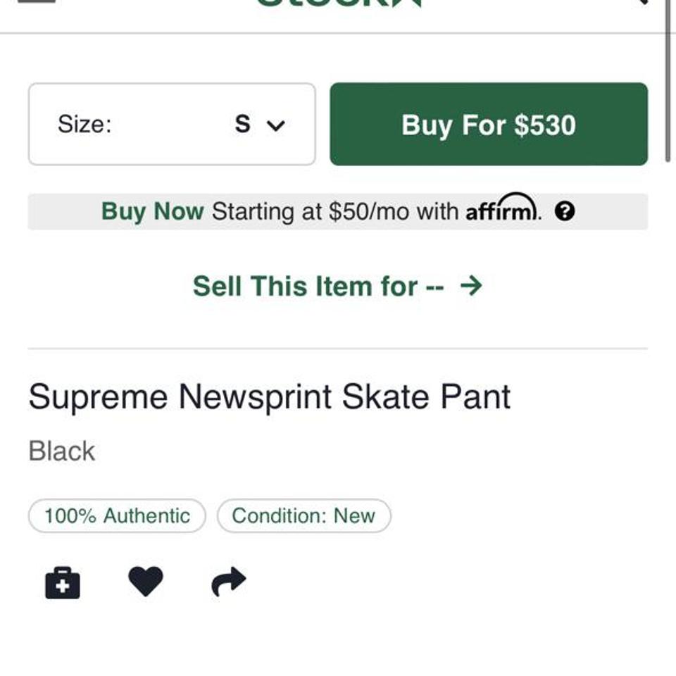 Supreme newsprint skate pant. Comes with original... - Depop