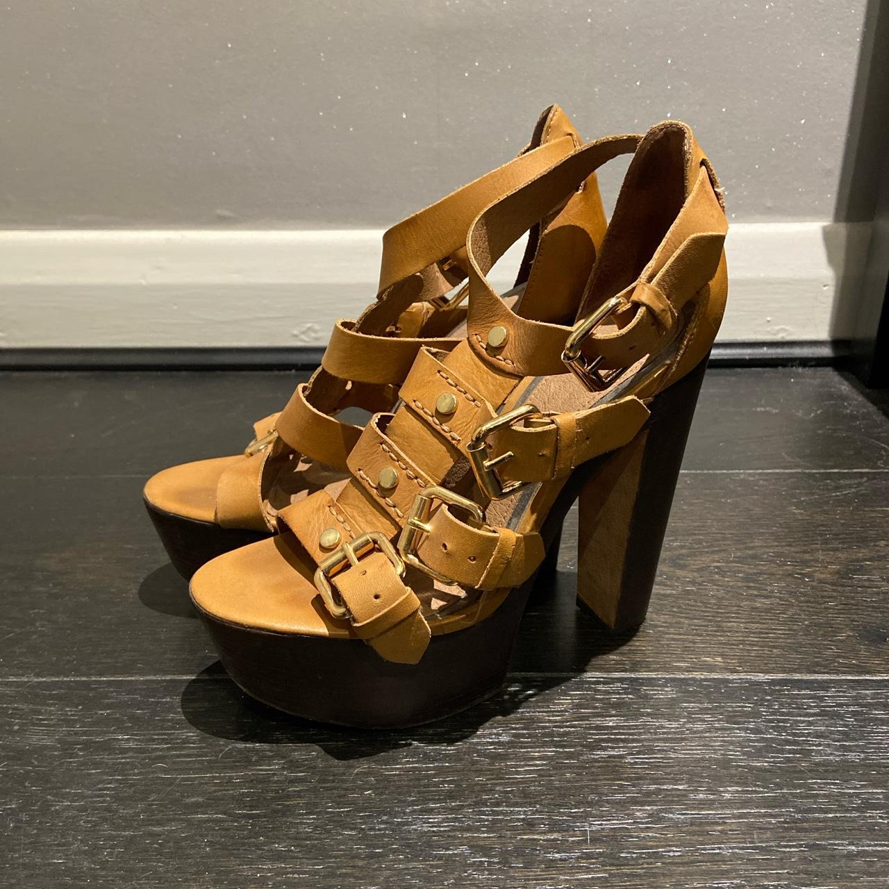 TOPSHOP PLATFORM HEEL SANDALS SIZE REAL Depop