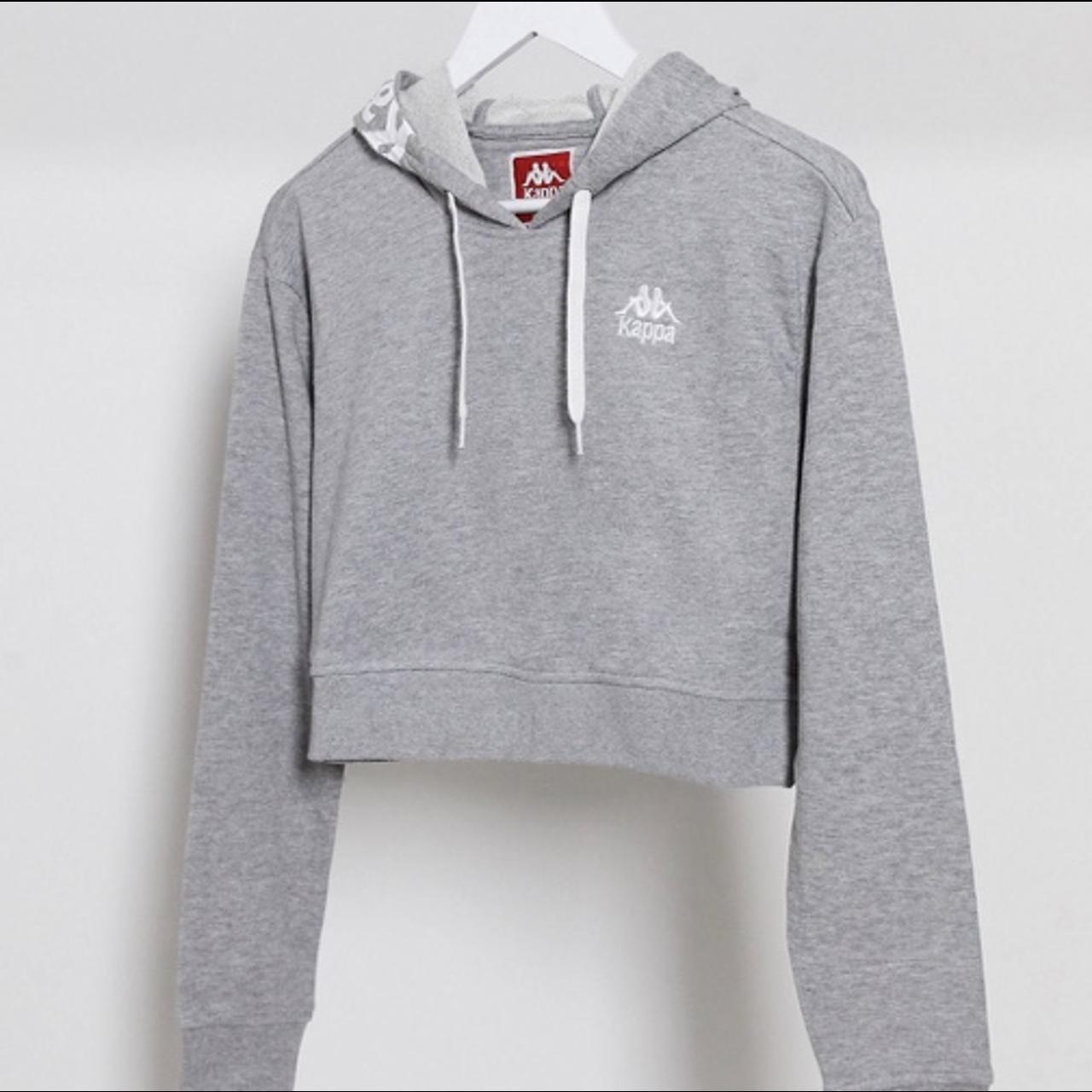 Kappa Cropped Hoodie in Grey RRP 40 Never before. Depop