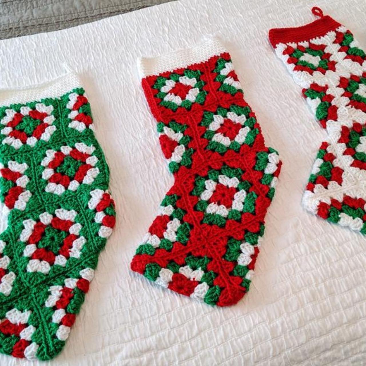 handmade crochet christmas stockings