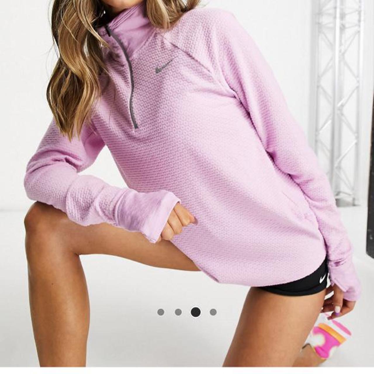 pink nike half zip