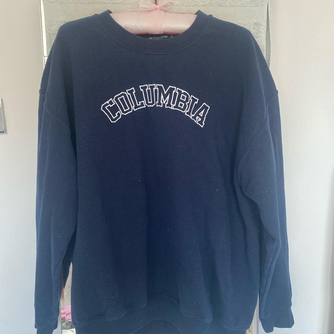 PRETTYLITTLETHING NAVY COLUMBIA JUMPER SIZE Depop