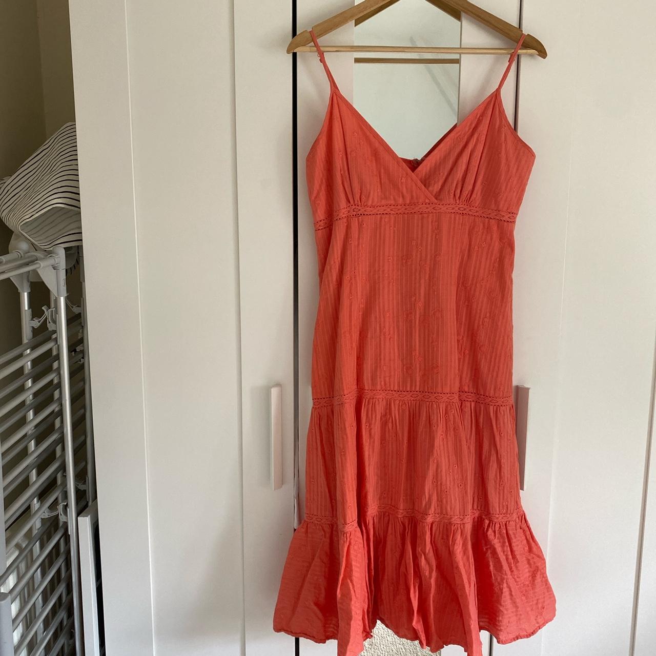 coral floaty dress