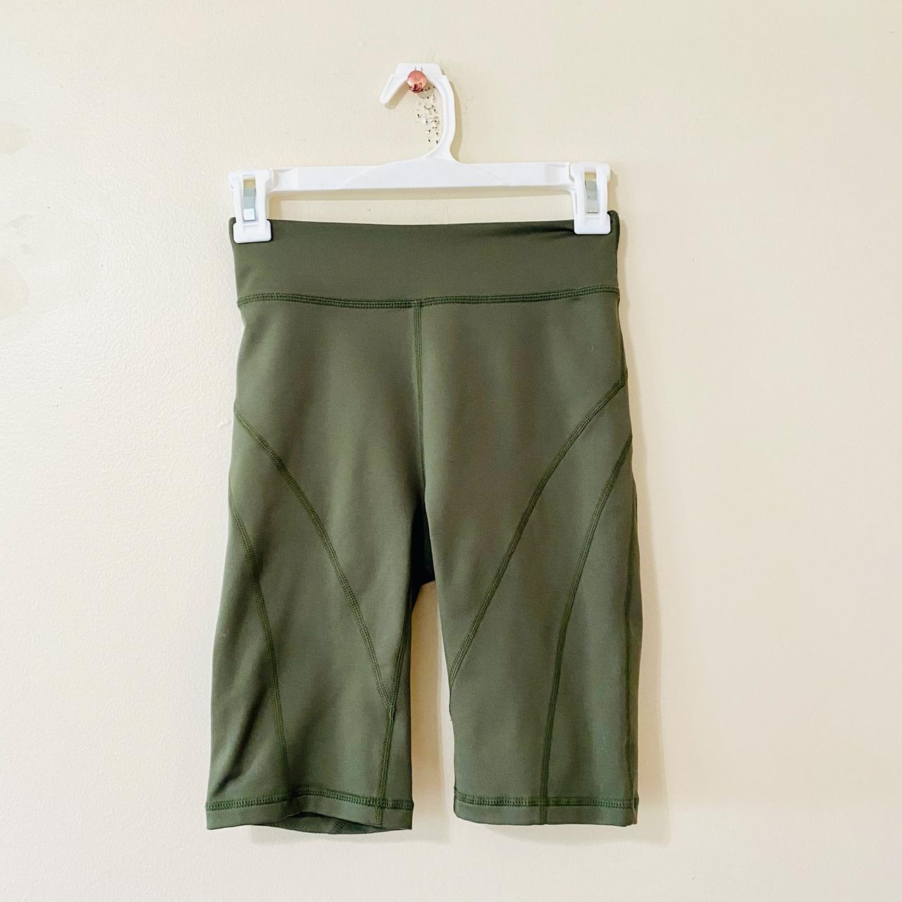 Lululemon Biker Shorts Olive / Sage Green Perfect - Depop