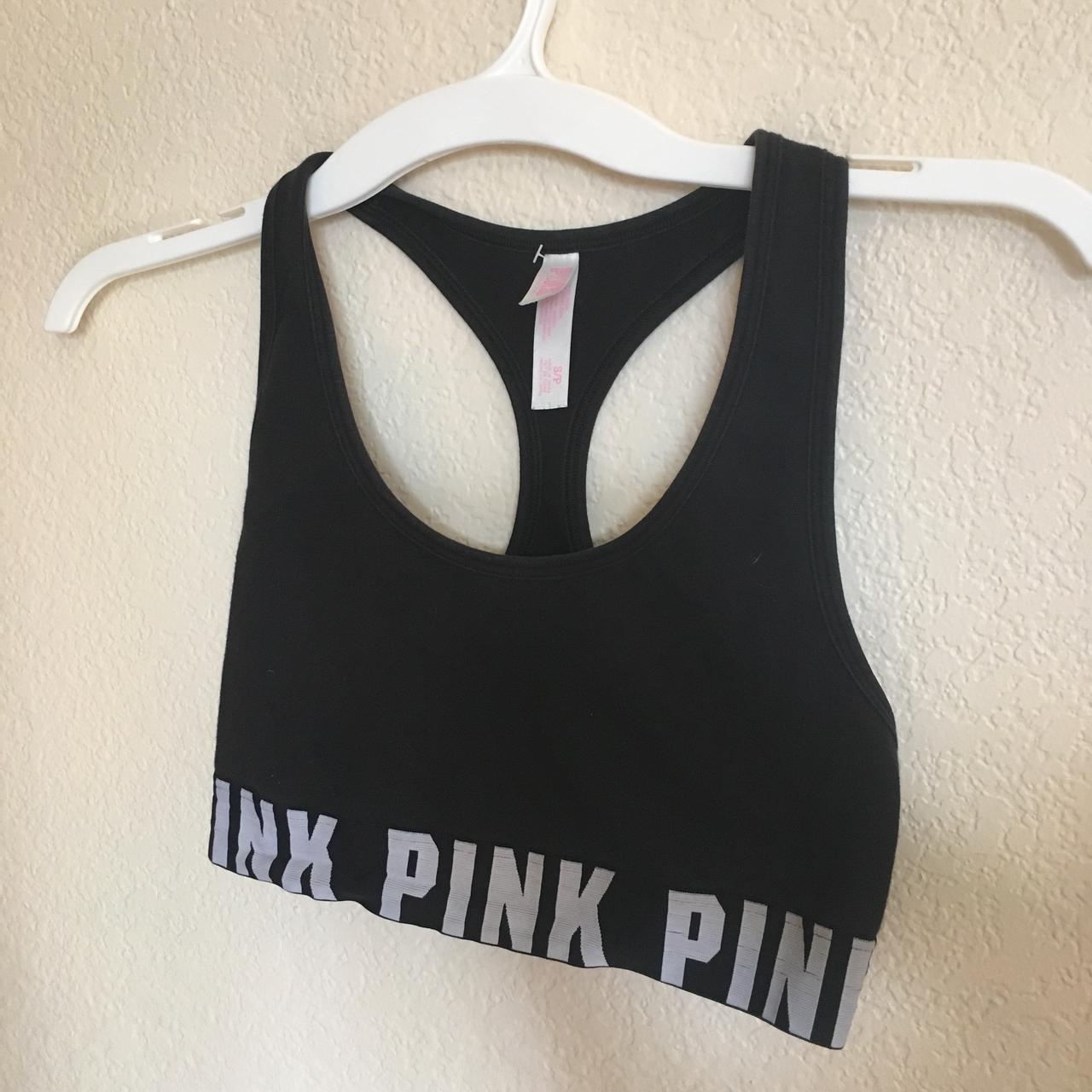 Black Victoria’s Secret Pink sports bra. Size small.