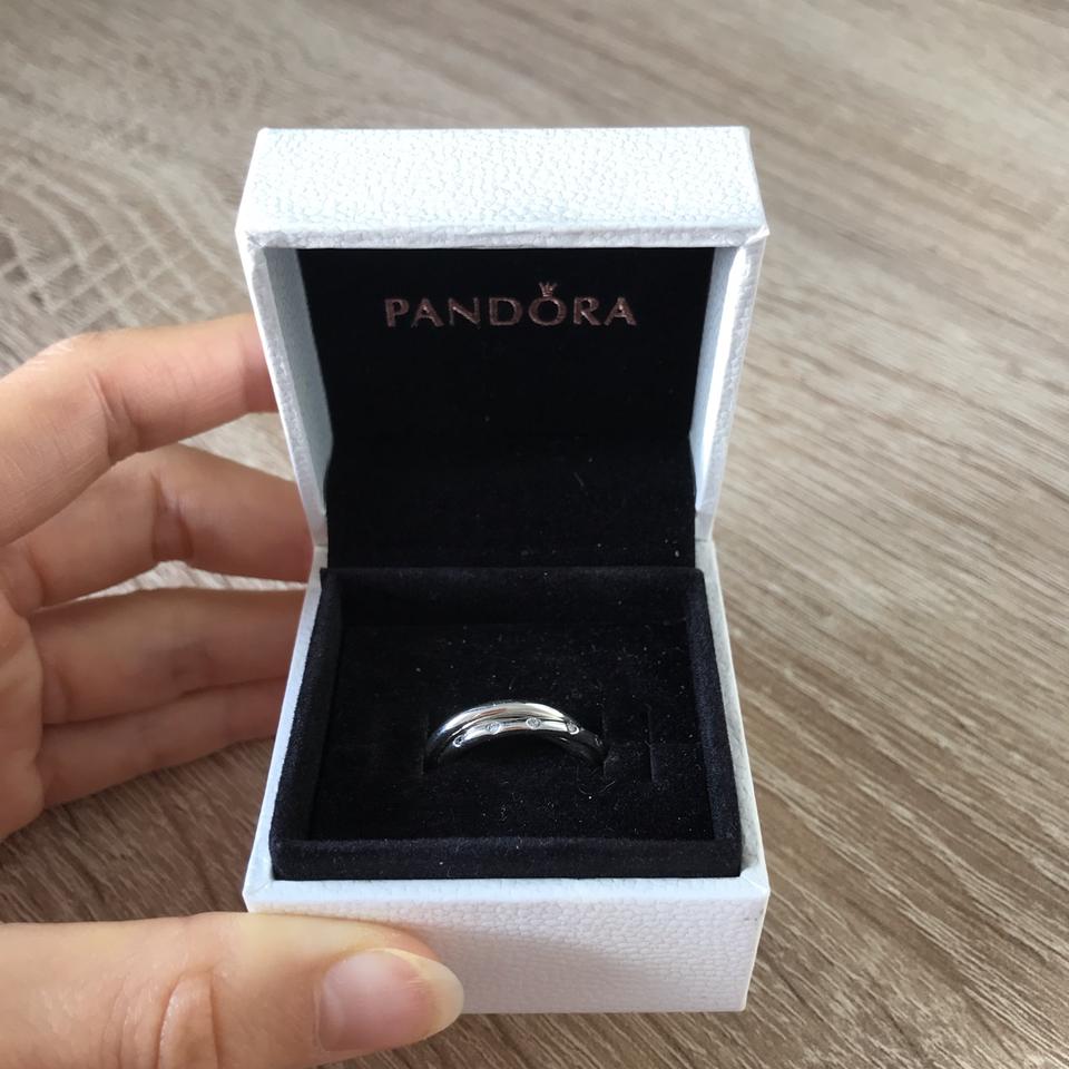 Pandora silver swirling symmetry ring, selling cos... - Depop