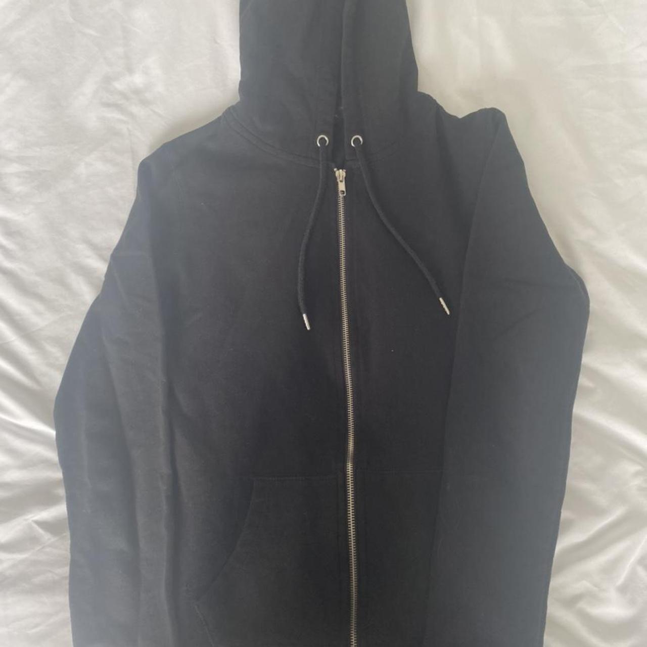 New Look zip up black sweatshirt hoodie size 12 , in... - Depop