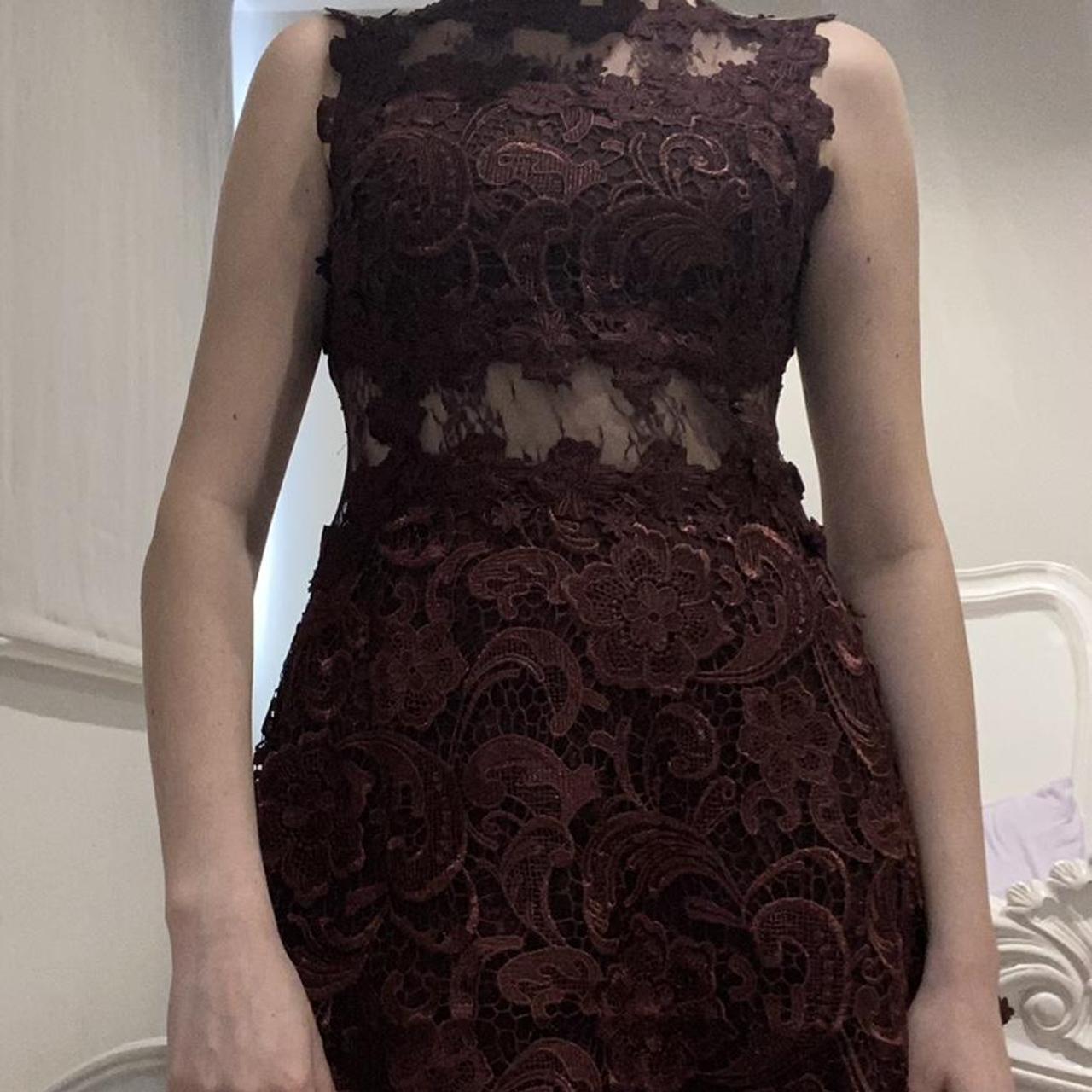 Topshop burgundy hotsell lace dress