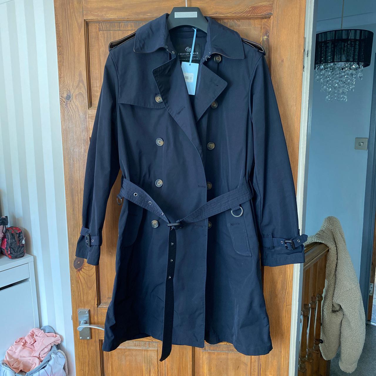 Men s size small Chester barrie navy trench. Depop