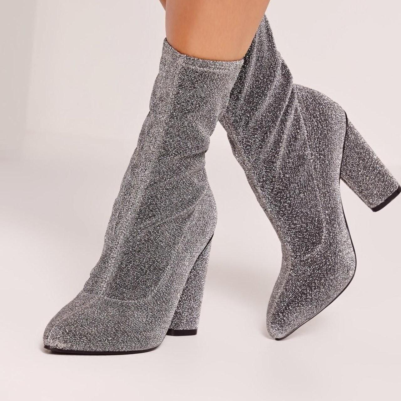 silver sock booties