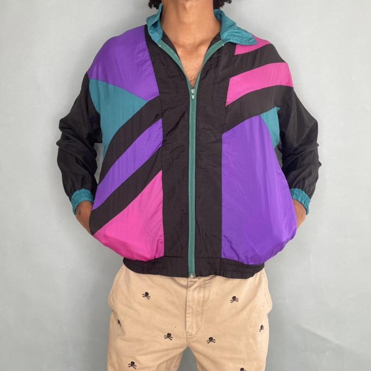 retro colorblock windbreaker