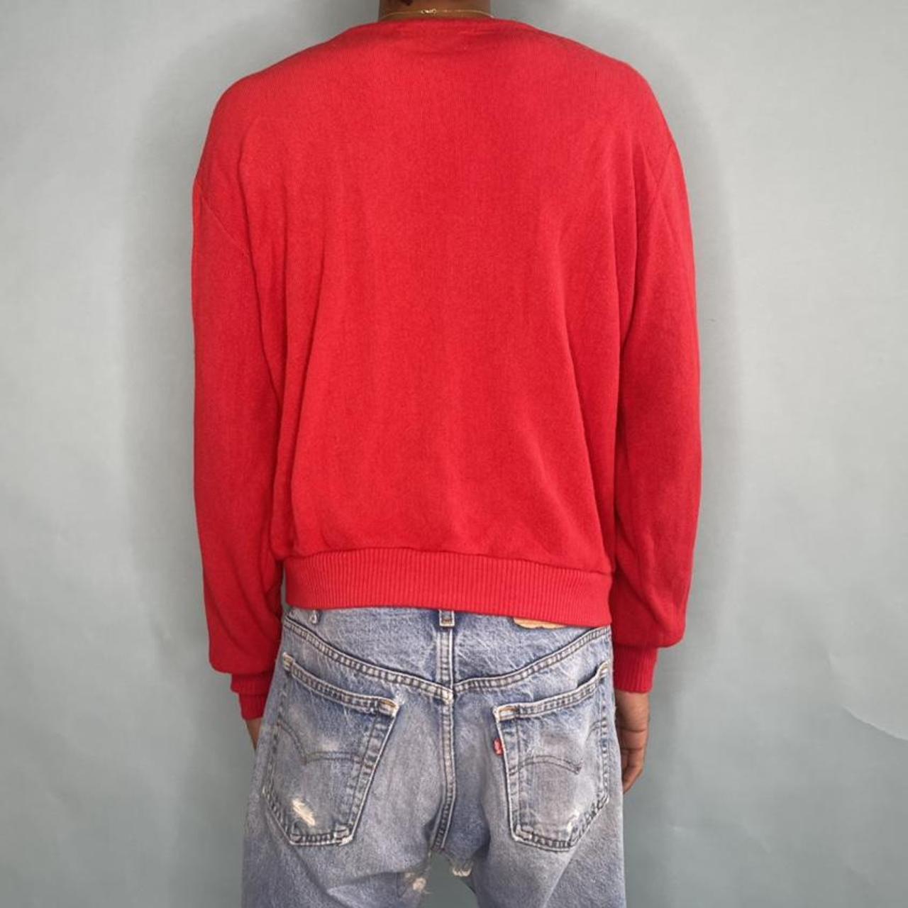 Men's Red Cardigan Depop