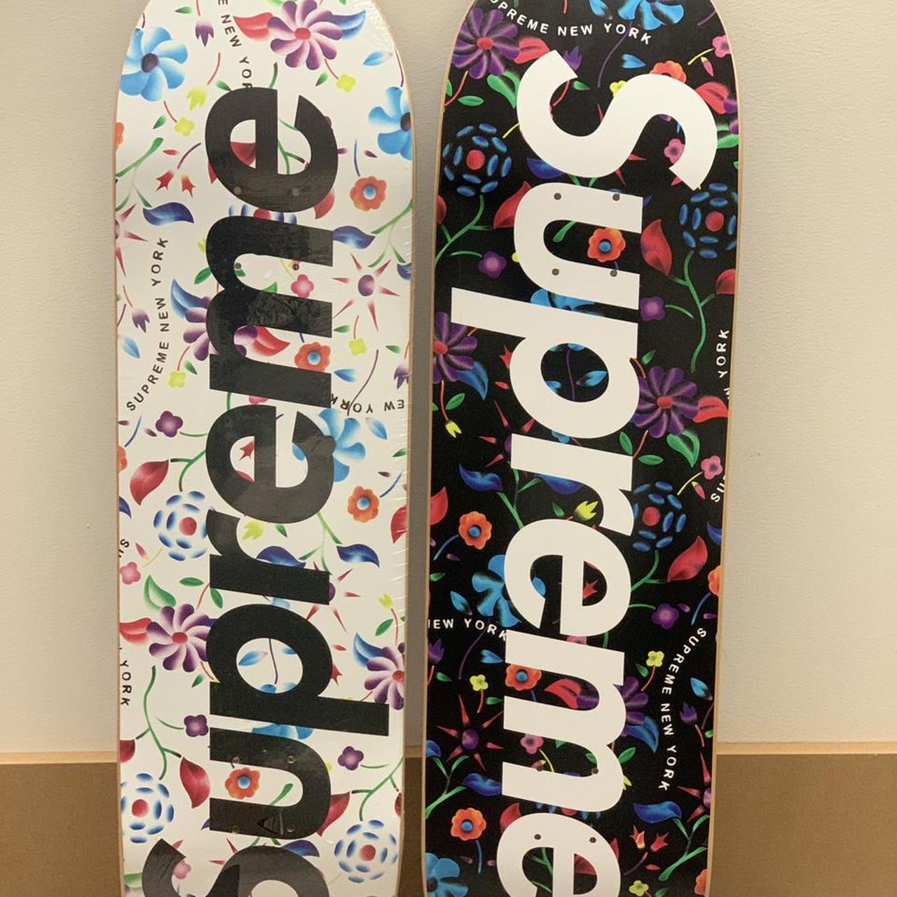 Supreme Airbrushed Floral Skateboard Deck White