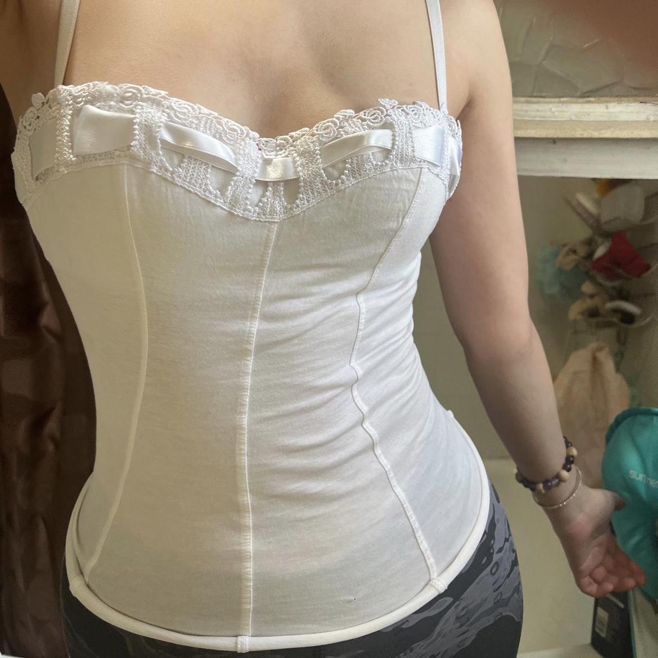 RARE Lace babydoll corset top from intimissimi Size... Depop