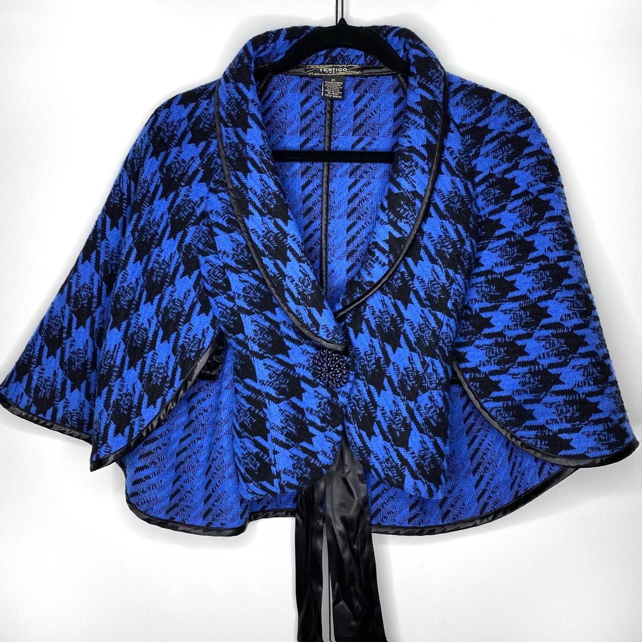 Vertigo Paris houndstooth check capelet online size medium