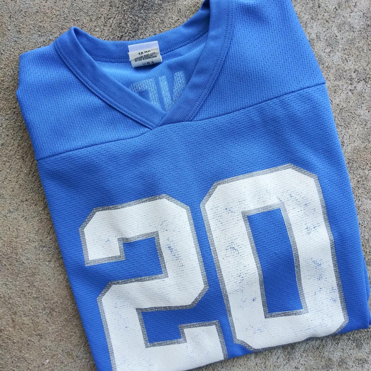 Vintage Blue Barry Sanders Detroit Lions Jersey ~ he - Depop