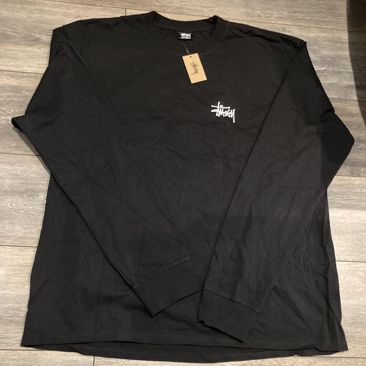 Brand New Stussy Long Sleeve Black Basic Logo T... - Depop