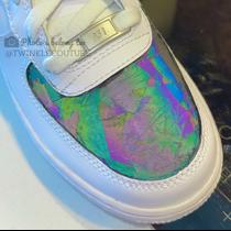 Nike Air Force 1 CUSTOM Rainbow drip tick Get - Depop