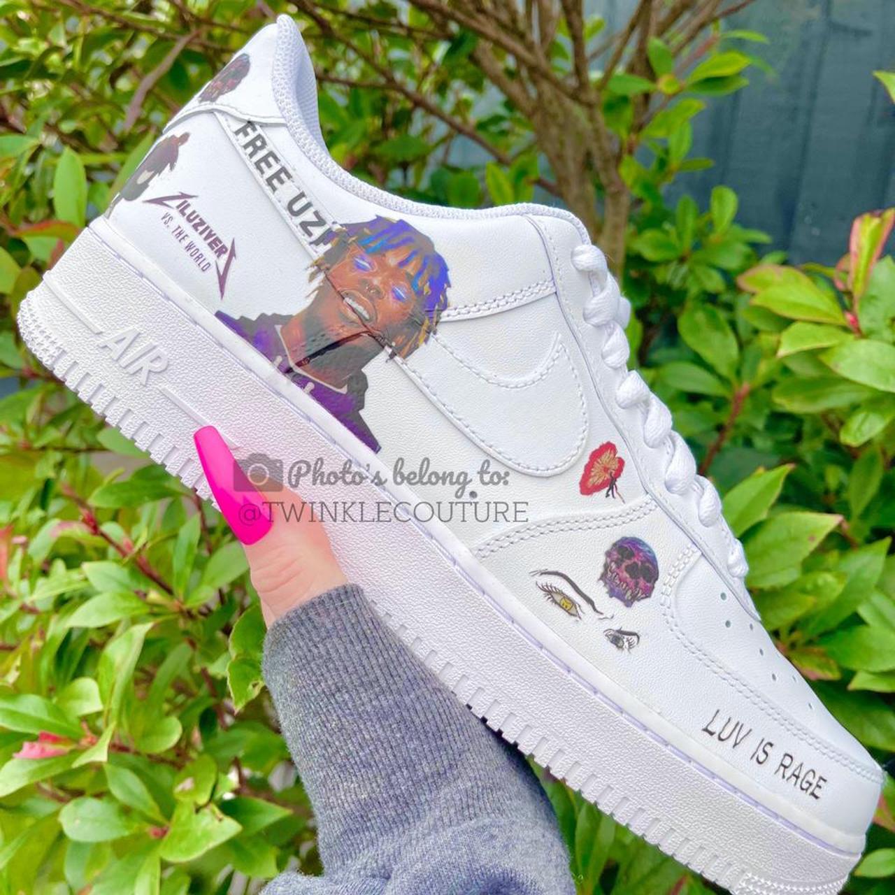 Custom Lil Uzi Vert Nike Air Force 1 '07 Low - “Eternal Atake” — Q's Custom  Sneakers