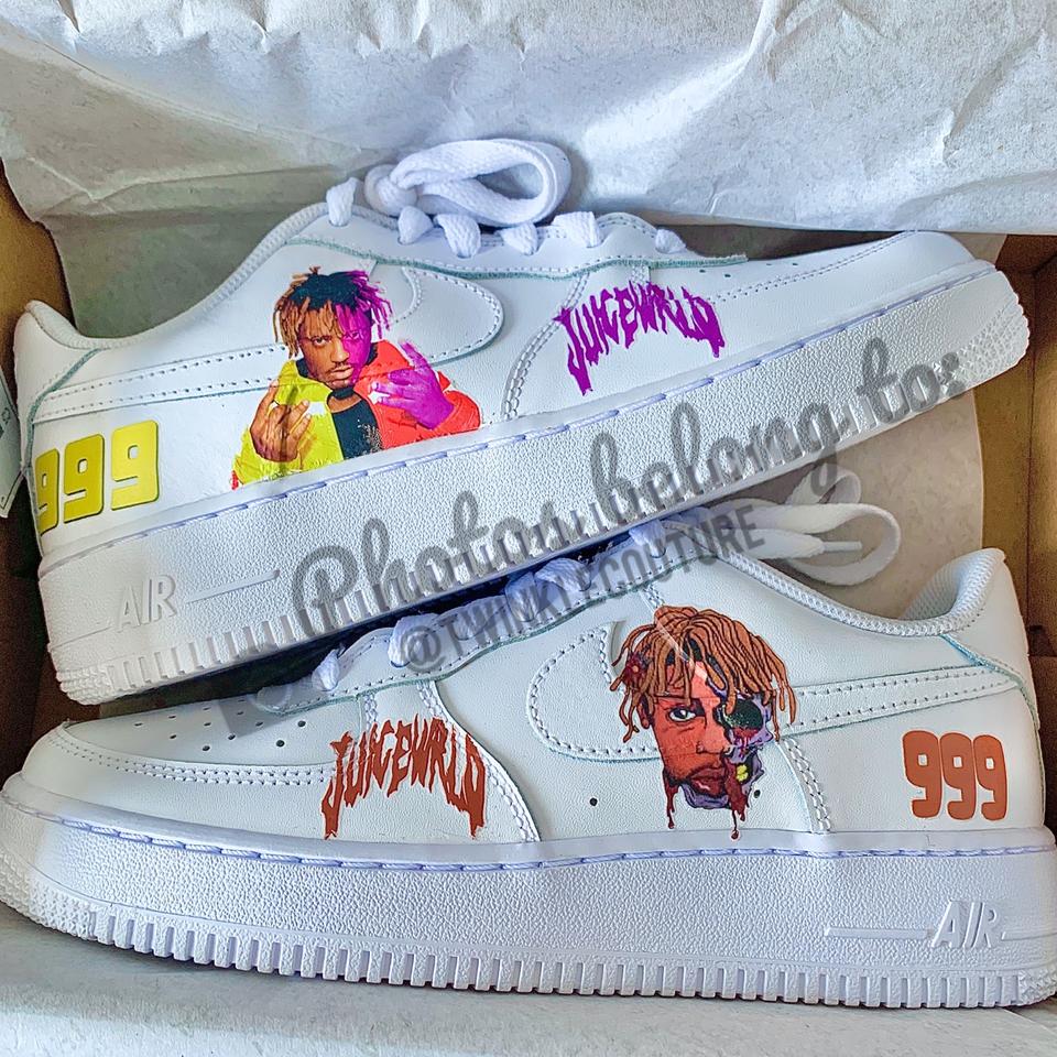 Juice wrld airforce hand customs Custom Air Force... - Depop