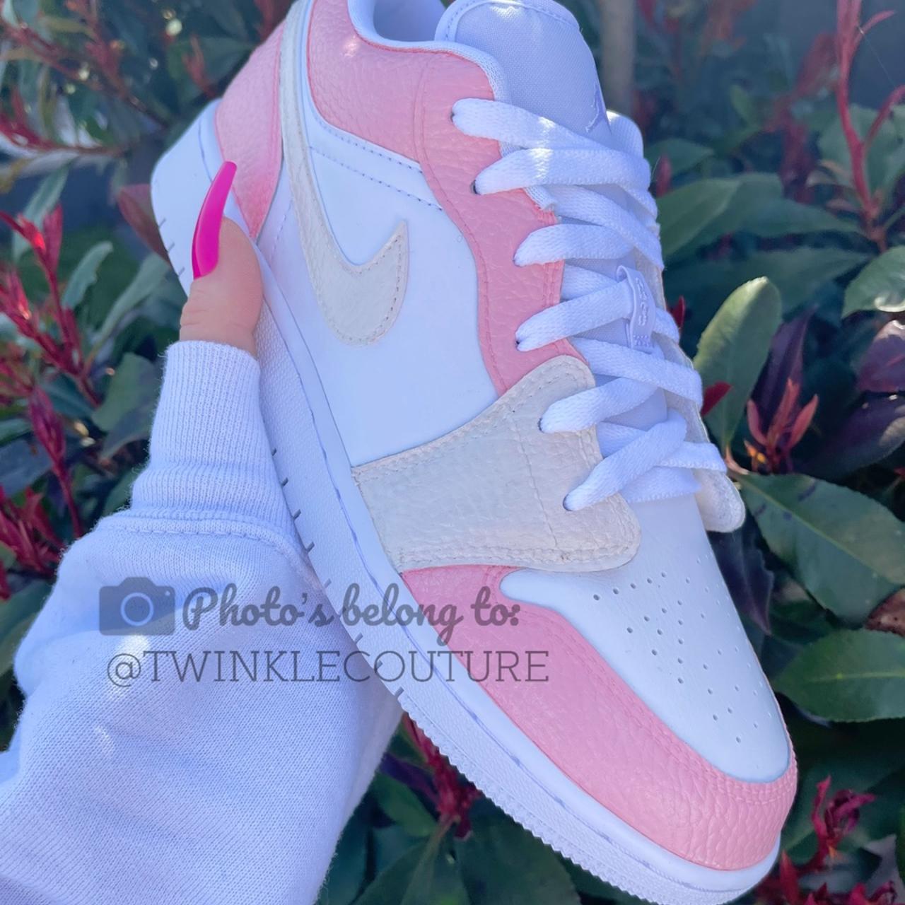 Peaches and cream Jordan 1 low Nike Air jordan 1... - Depop